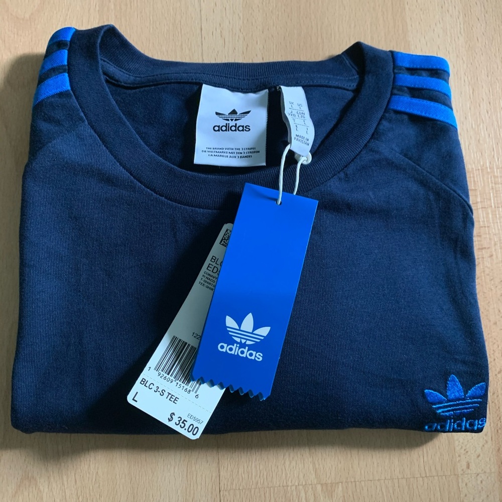 Adidas 3 stripes Tee, Brand New with Tags - Picture 2 of 8
